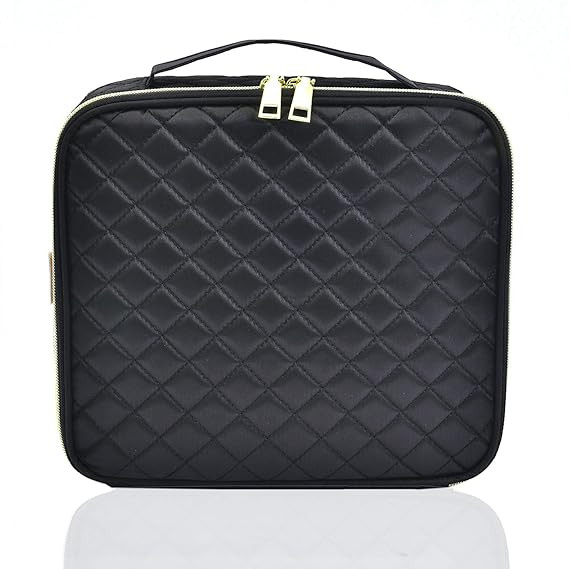 ZOOX Makeup Organizer Bag for Cosmetics and Brushes, Sturdy Frame w/Adjustable Impact-Absorbent F... | Amazon (US)