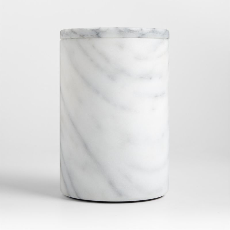 French Kitchen Large Marble Canister | Crate & Barrel | Crate & Barrel
