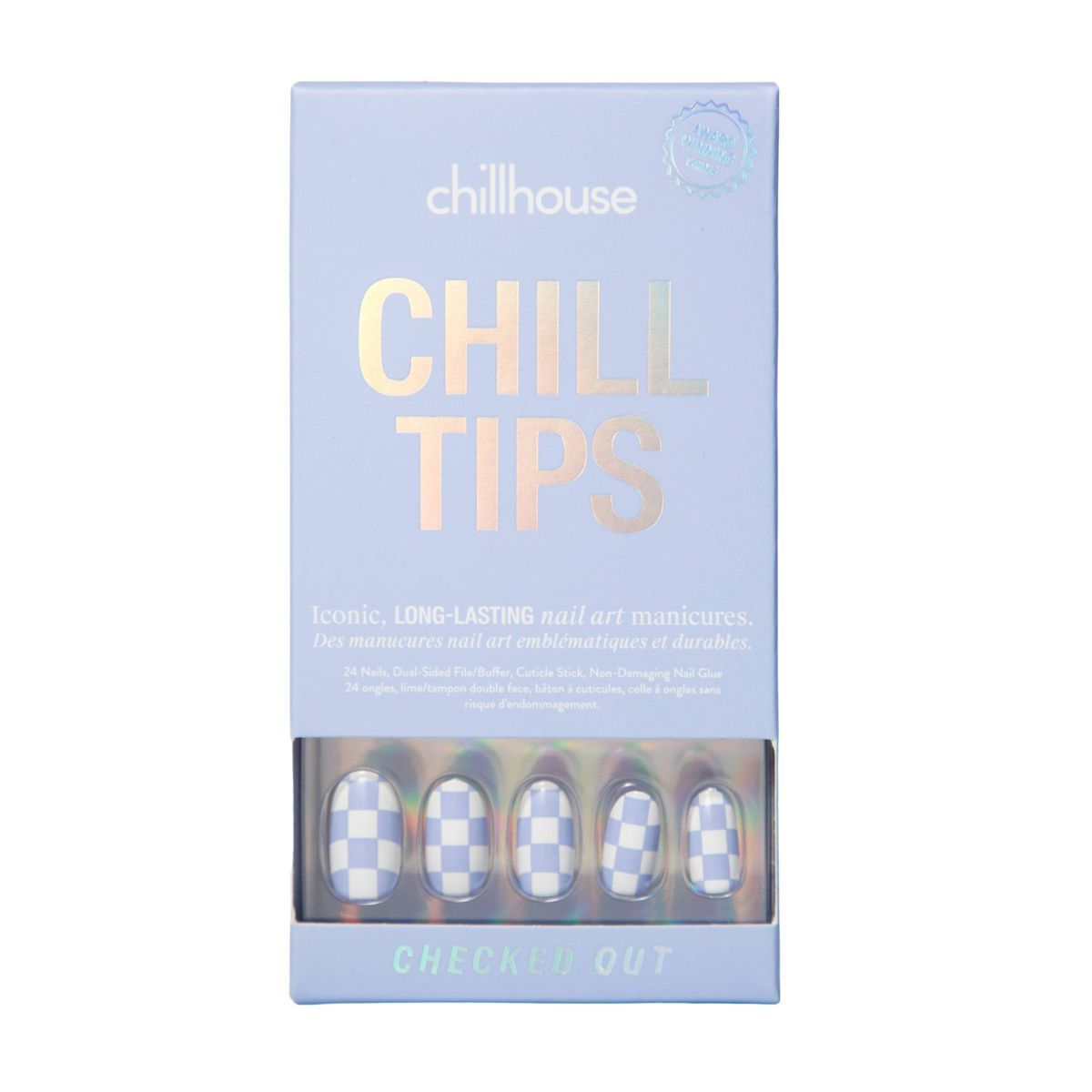 Chillhouse Chill Tips Nail Art Press Ons - Checked Out | Target