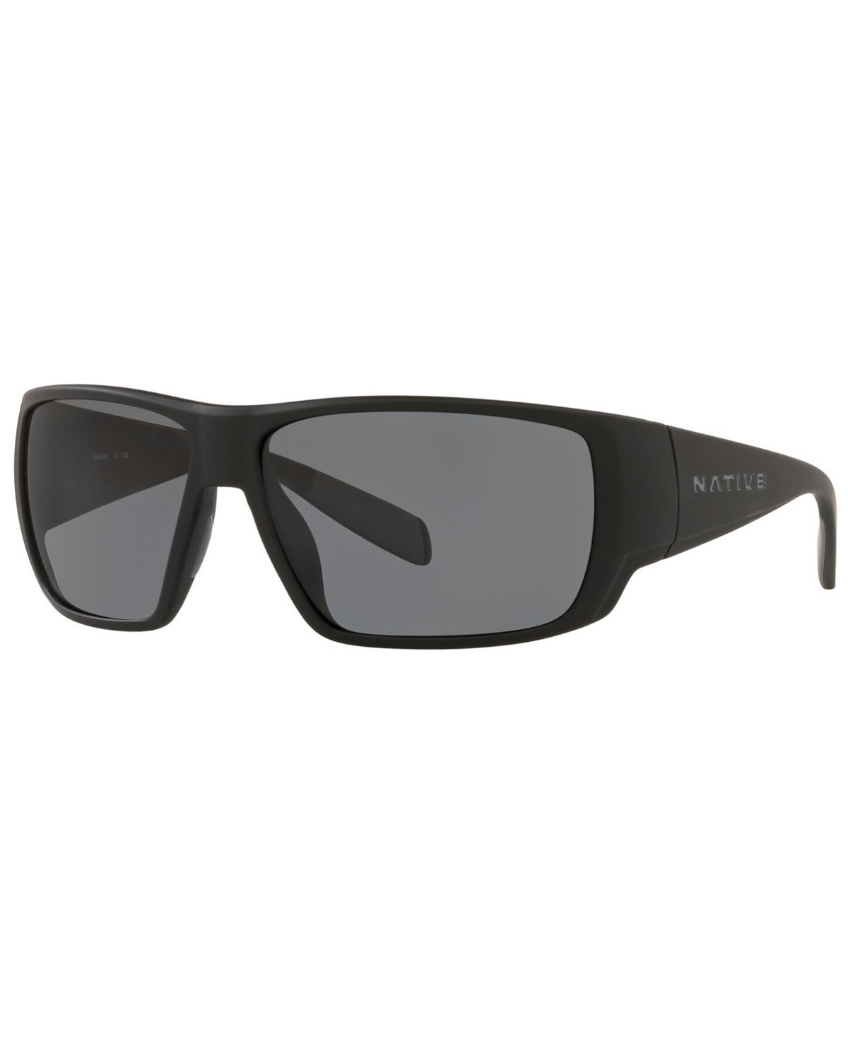 Native Men's Polarized Sunglasses, XD0061 64 - MATTE BLACK /GREY | Macy's