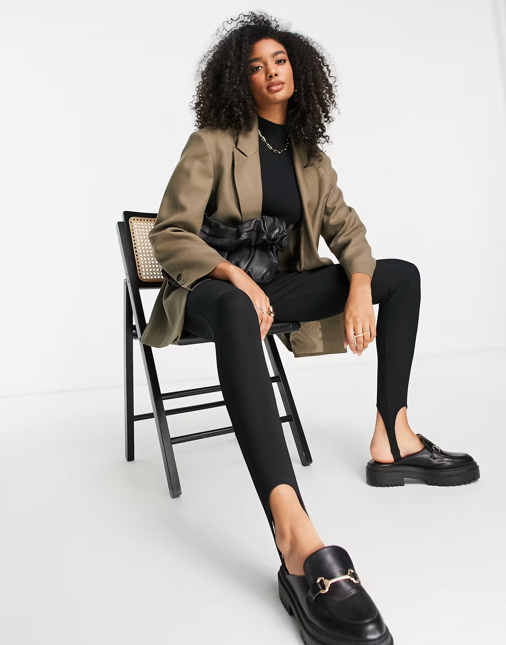 Topshop oversized mansy twill blazer in khaki | ASOS (Global)