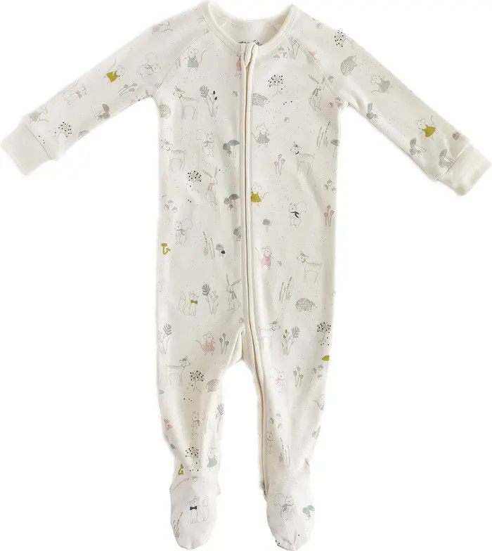 Pehr Magical Forest Zip Fitted Organic Cotton One-Piece Pajamas | Nordstrom | Nordstrom