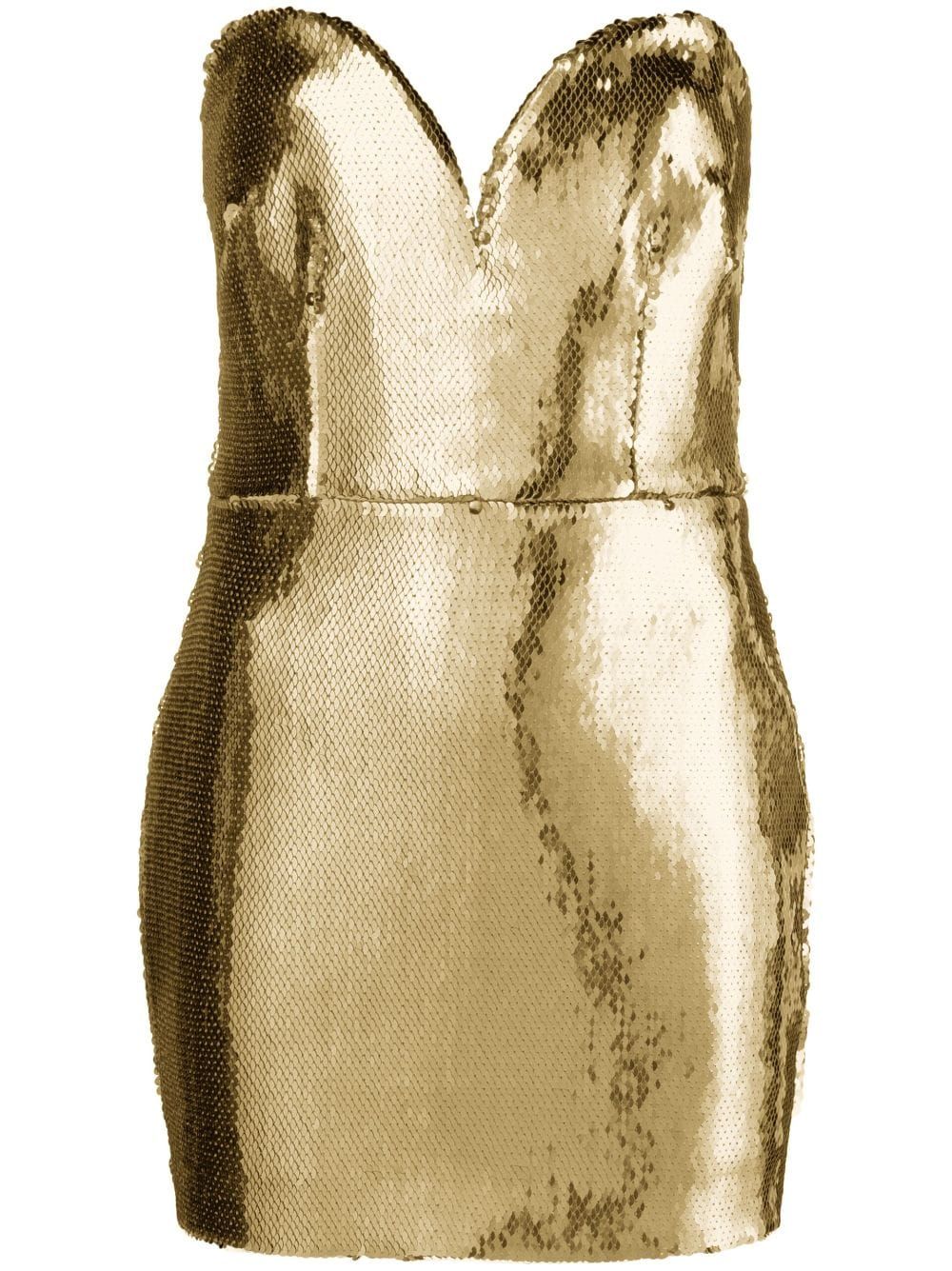 Alex Perry Keaton Sequined Strapless Minidress - Farfetch | Farfetch Global