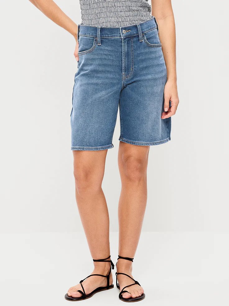 High-Waisted Wow Jean Shorts -- 9-inch inseam | Old Navy (US)