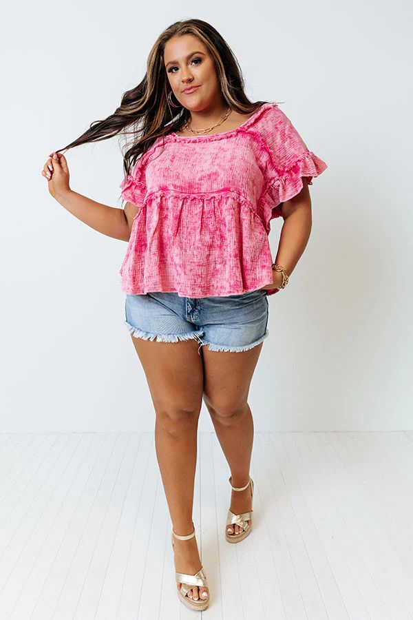 Pick A Spot Shift Top In Pink Curves | Impressions Online Boutique