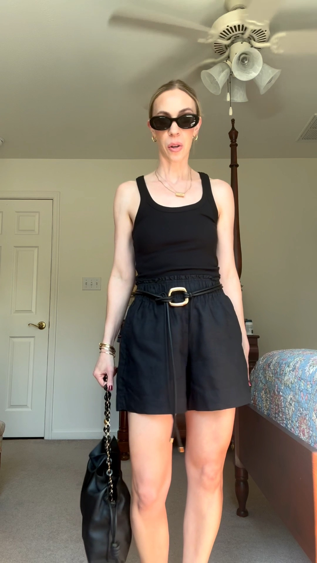 All black summer outfit, over 40 summer outfit, @Quince linen shorts, @Zara tank top

#LTKootd #LTKgrwm #LTKdayinmylife