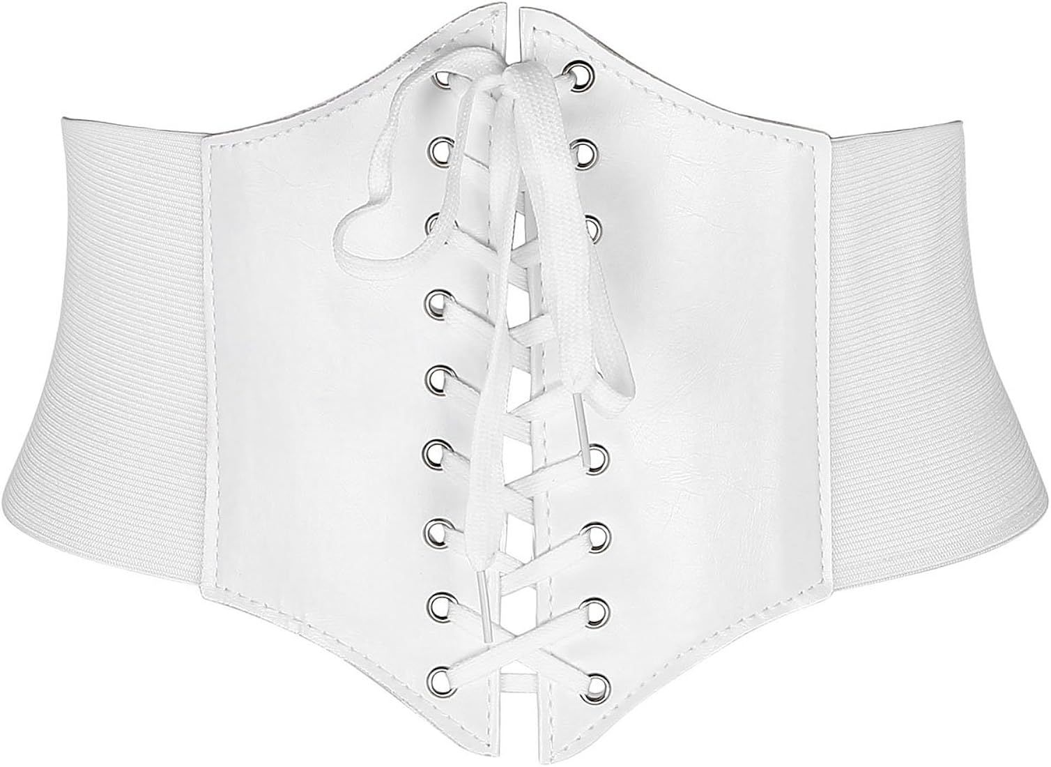 CHIC DIARY Women’s Elastic Costume Waist Belt Lace-up Tied Waspie Corset Belts for Women Hallow... | Amazon (US)