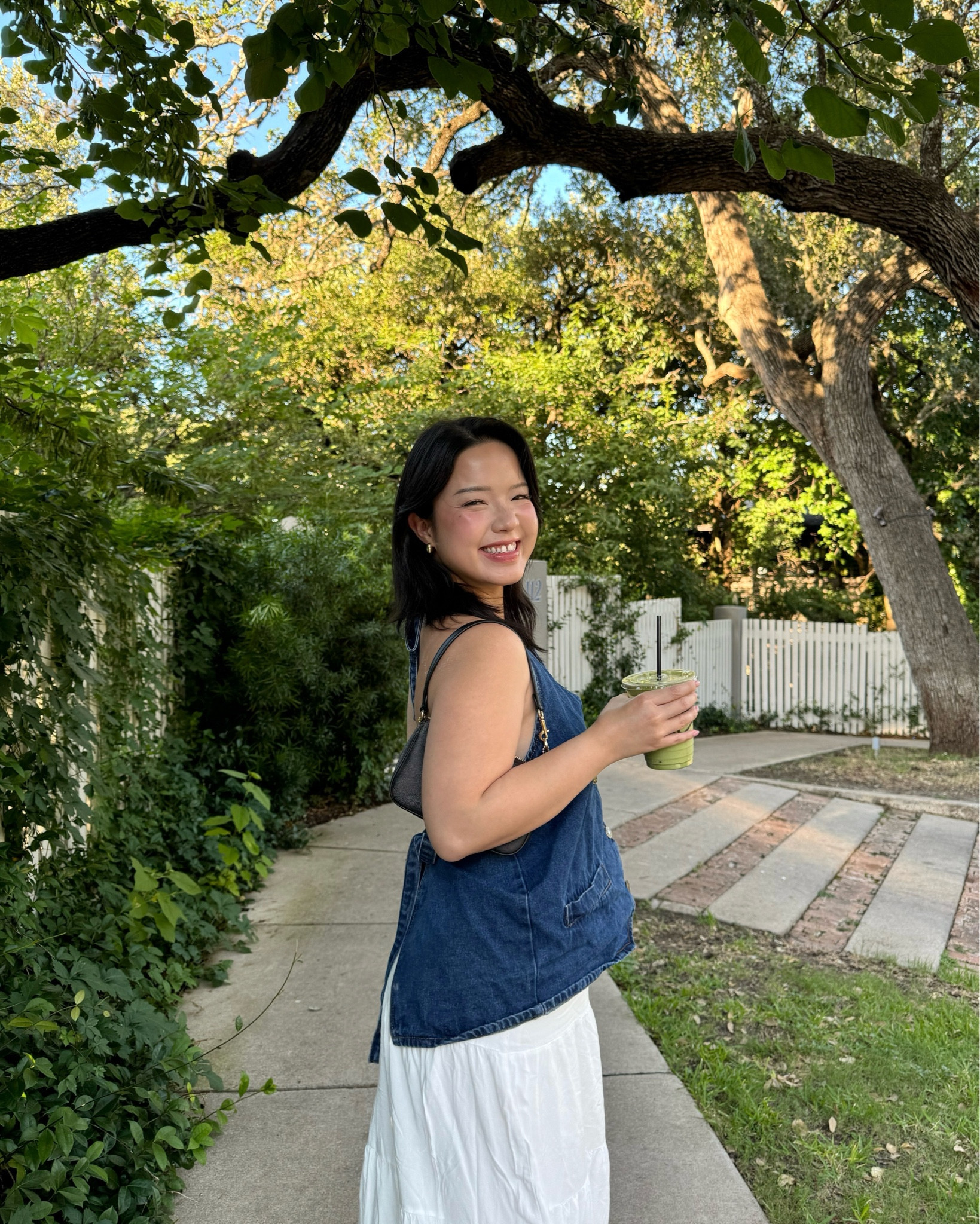 denim vest with white tiered maxi skirt outfit for easy summer style 🤍

#LTKStyleTip
