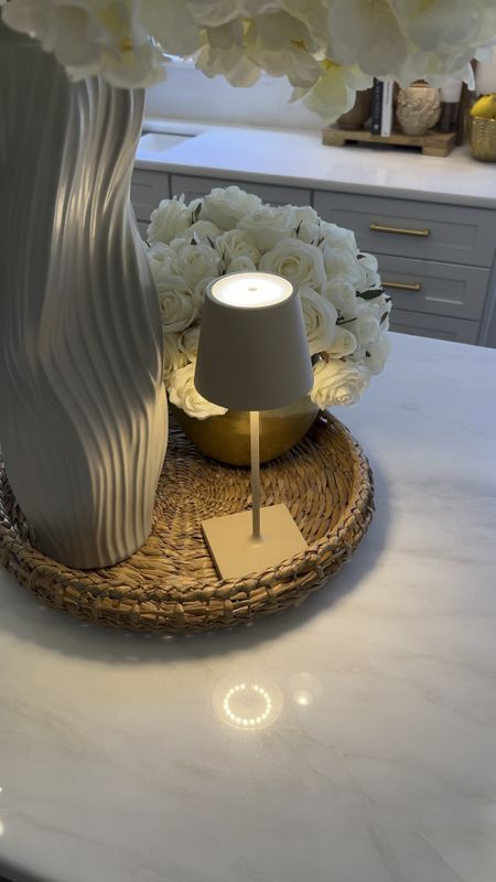 Cordless table lamp. Great for added dining light or even for an outdoor patio. 

Kitchen decor. Kitchen design. Patio decor. Lamp. Neutral style. Neutral decor  

#LTKhome #LTKVideo #LTKstyletip