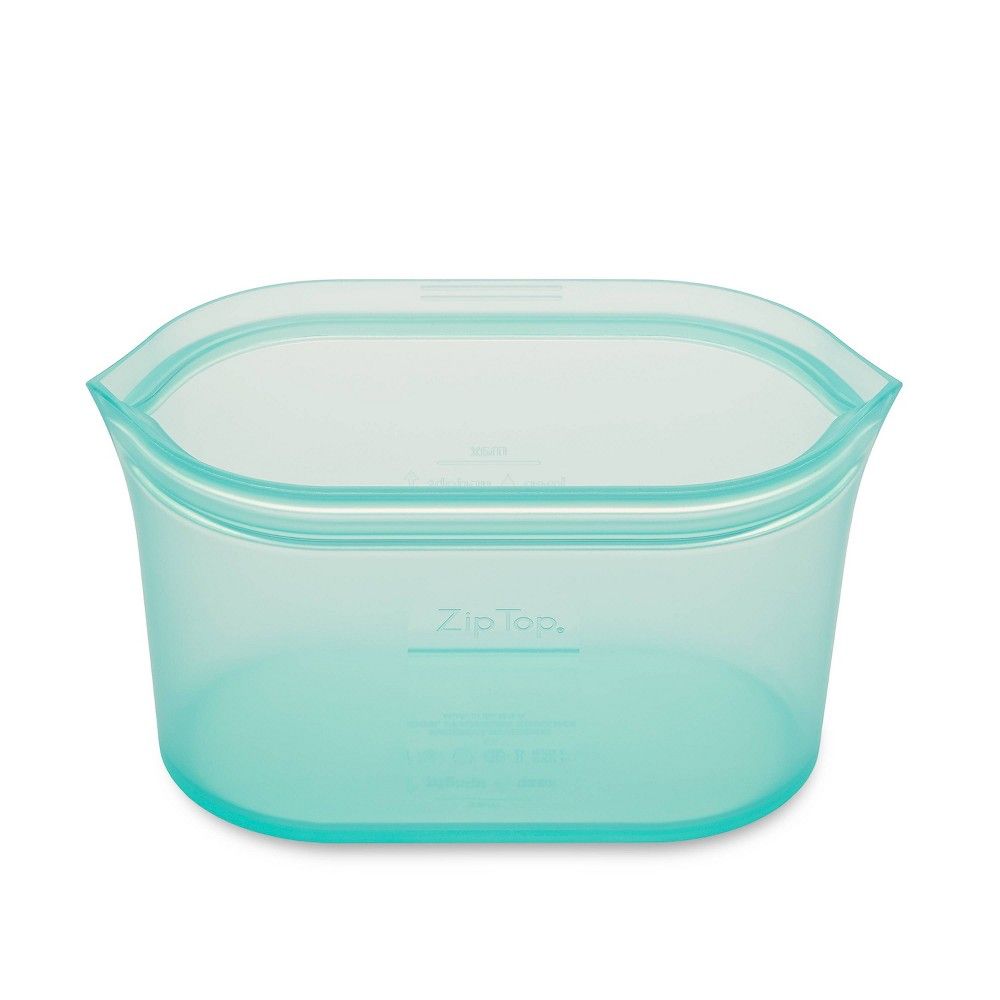 Zip Top 32oz Reusable 100% Platinum Silicone Container Large - Teal | Target