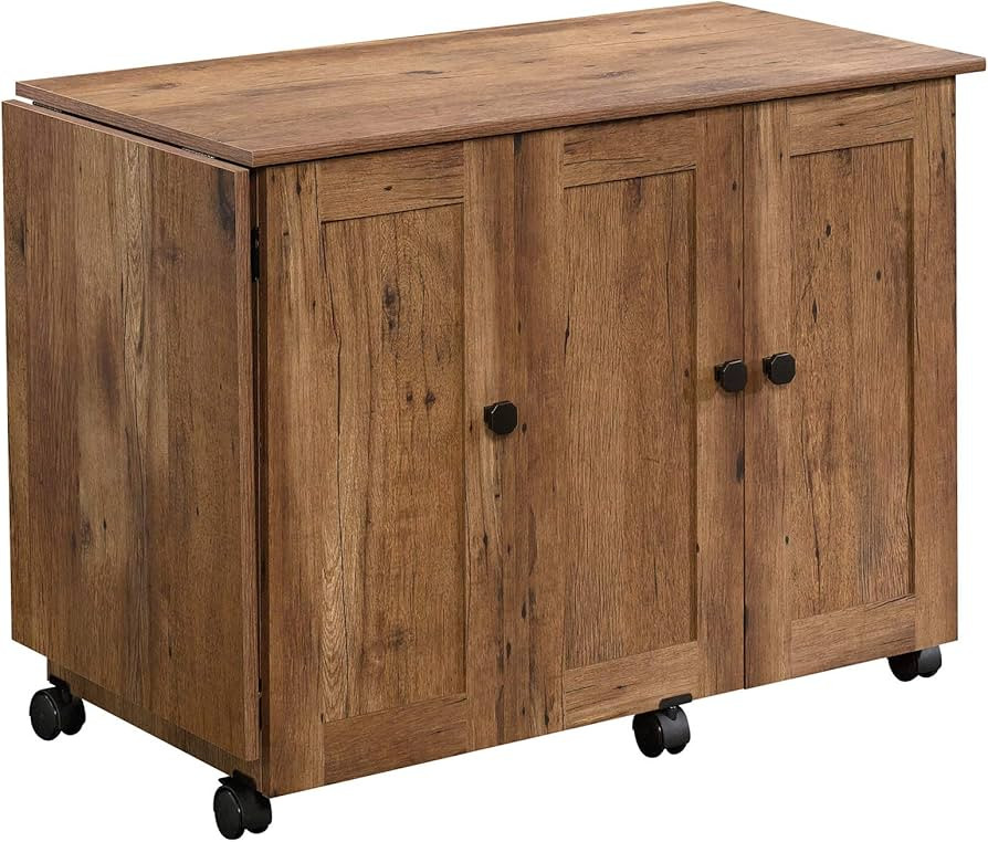 Sauder Miscellaneous Storage Sewing/Craft Cart/ Pantry cabinets, Vintage Oak finish | Amazon (US)