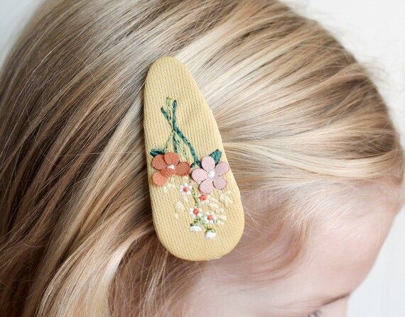 You Choose Embroidered Hair Clip  Snap Hair Clip  Toddler - Etsy | Etsy (US)