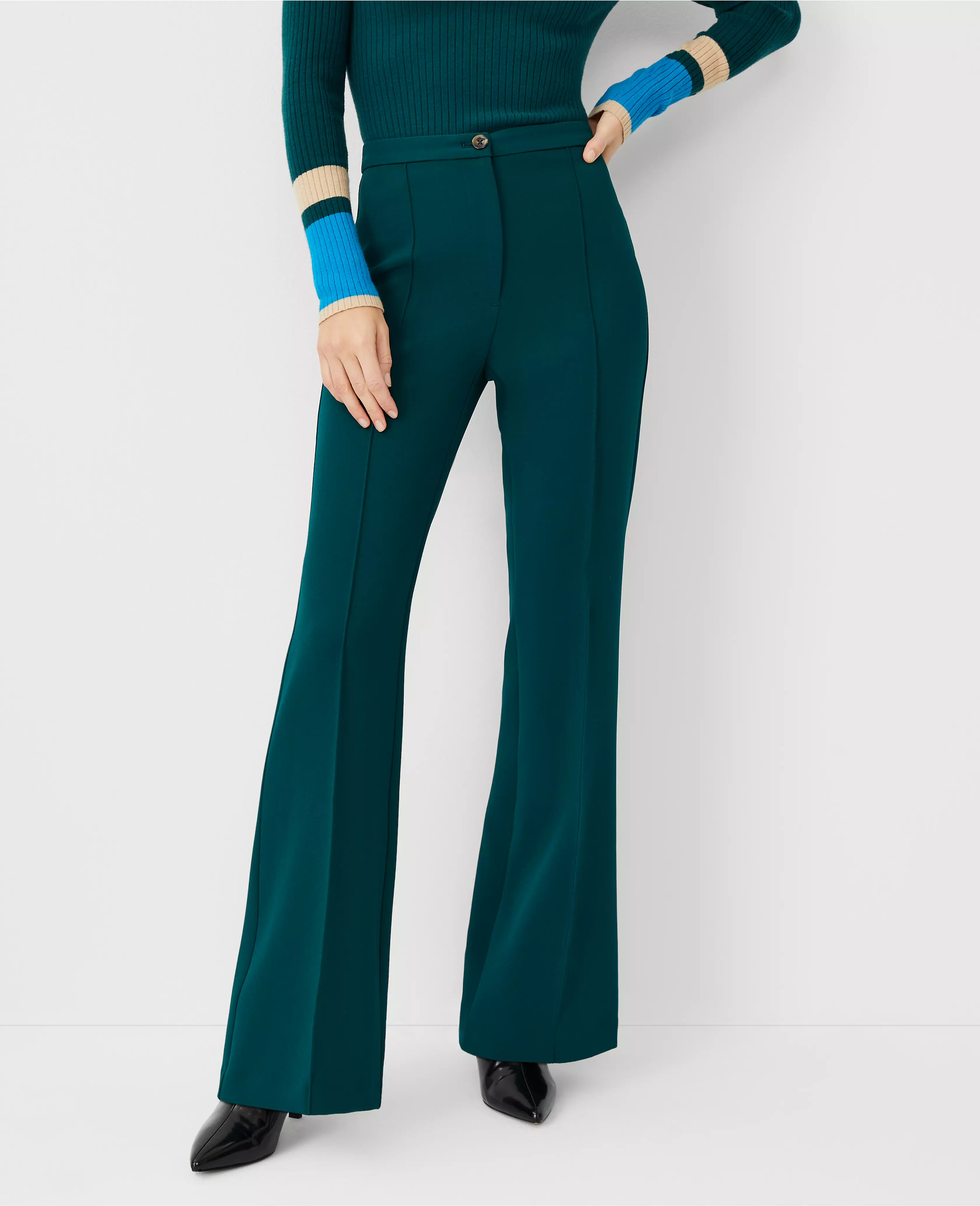 The Flare Trouser Pant in Double Crepe | Ann Taylor (US)