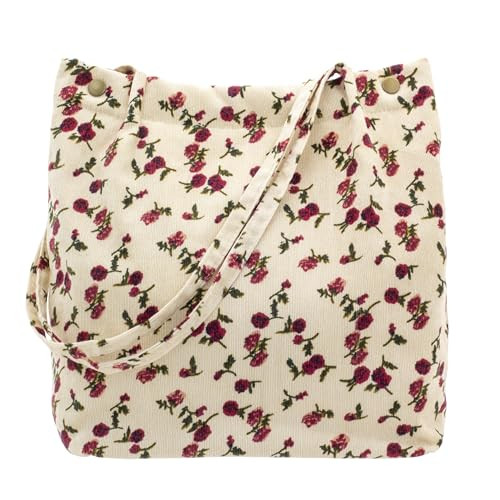 PAZIMIIK Corduroy Tote Bags for Women Travel Reusable Grocery Shopping Shoulder Go-to Everyday Ba... | Amazon (US)