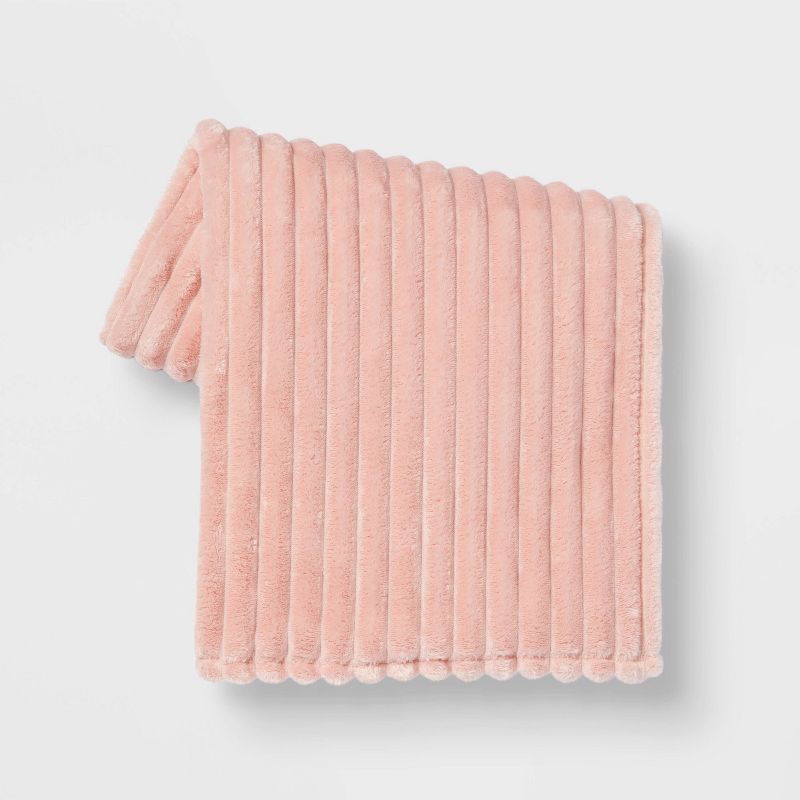 Ribbed Plush Throw Blanket - Room Essentials™ | Target