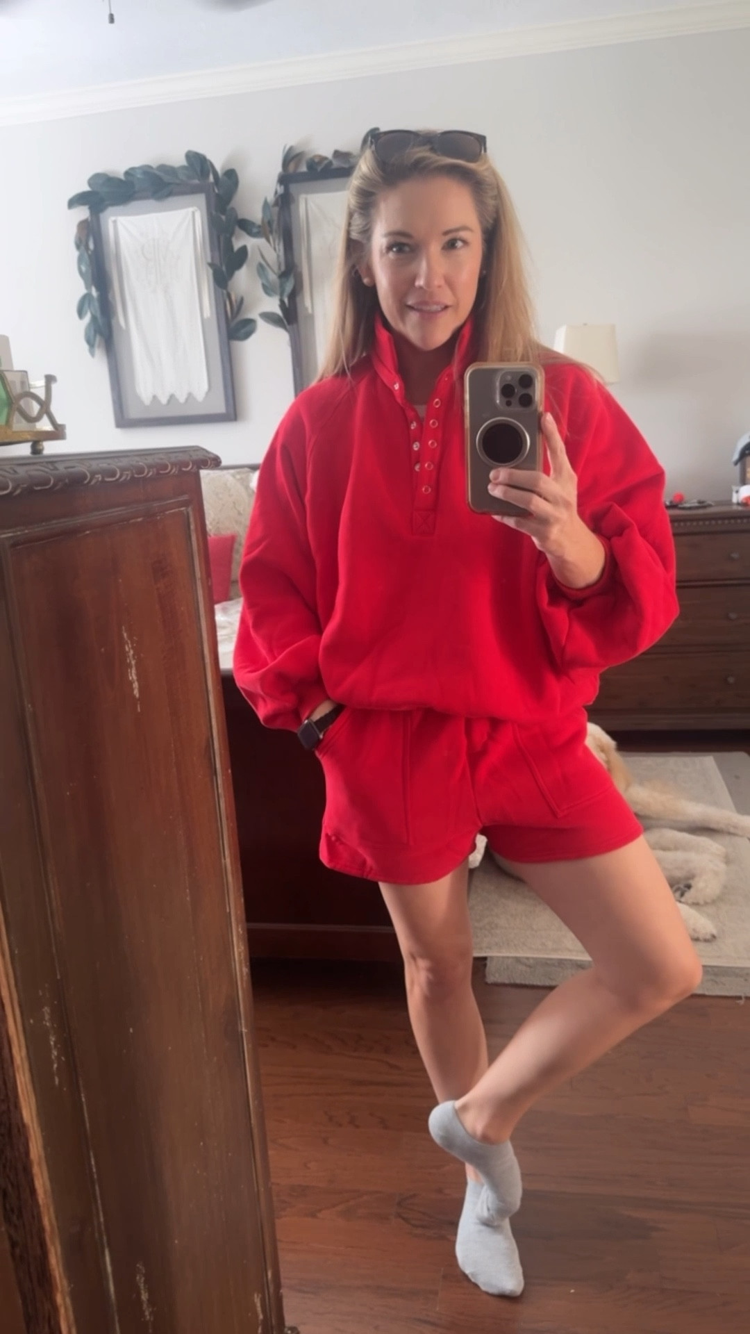 I’m a sucker for an awesome set, and I’ve been on the hunt for red. I’m obsessed with the fit and the color! There are so many more colors I can’t decide on which one to grab next!
I’m in the M in both pieces  

#LTKSeasonal #LTKFindsUnder50 #LTKActive