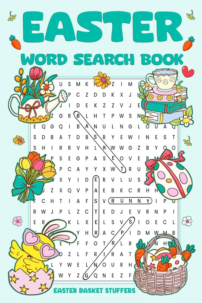 Easter Basket Stuffers: Easter Word Search Book: Fun and Relaxing Activity Book For Kids, Teens a... | Amazon (US)