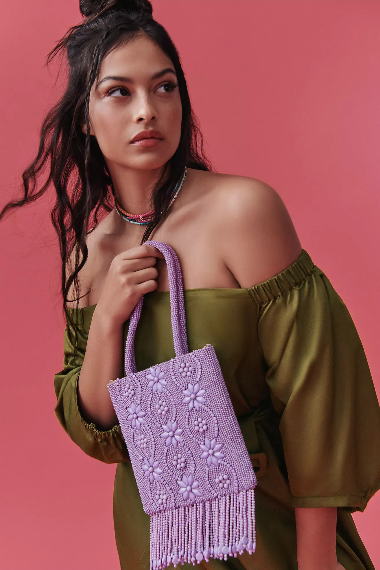 Beaded Floral Satchel | Anthropologie (US)