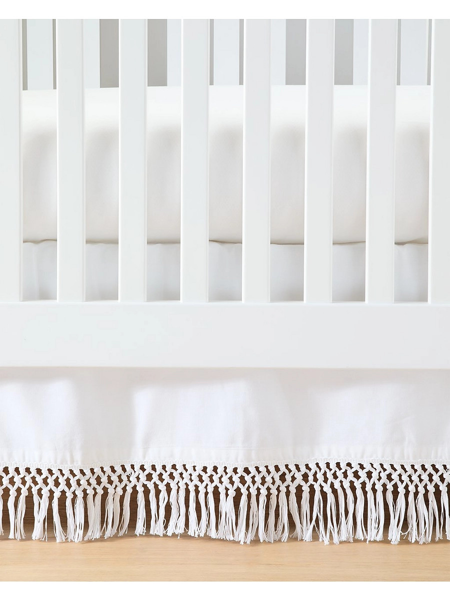Macramé Crib Skirt | Serena and Lily