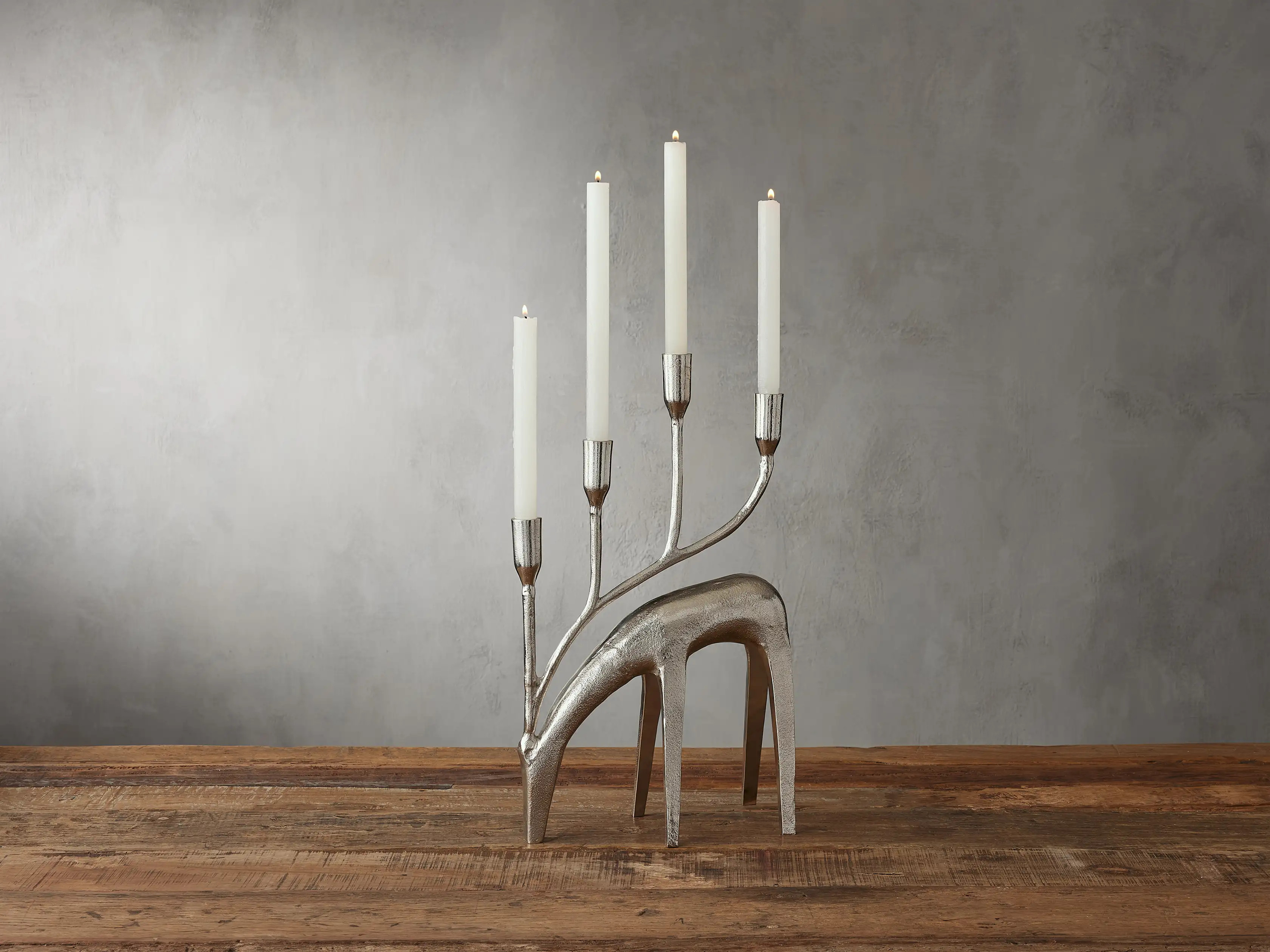 Modern Deer Grazing Taper Holder | Arhaus