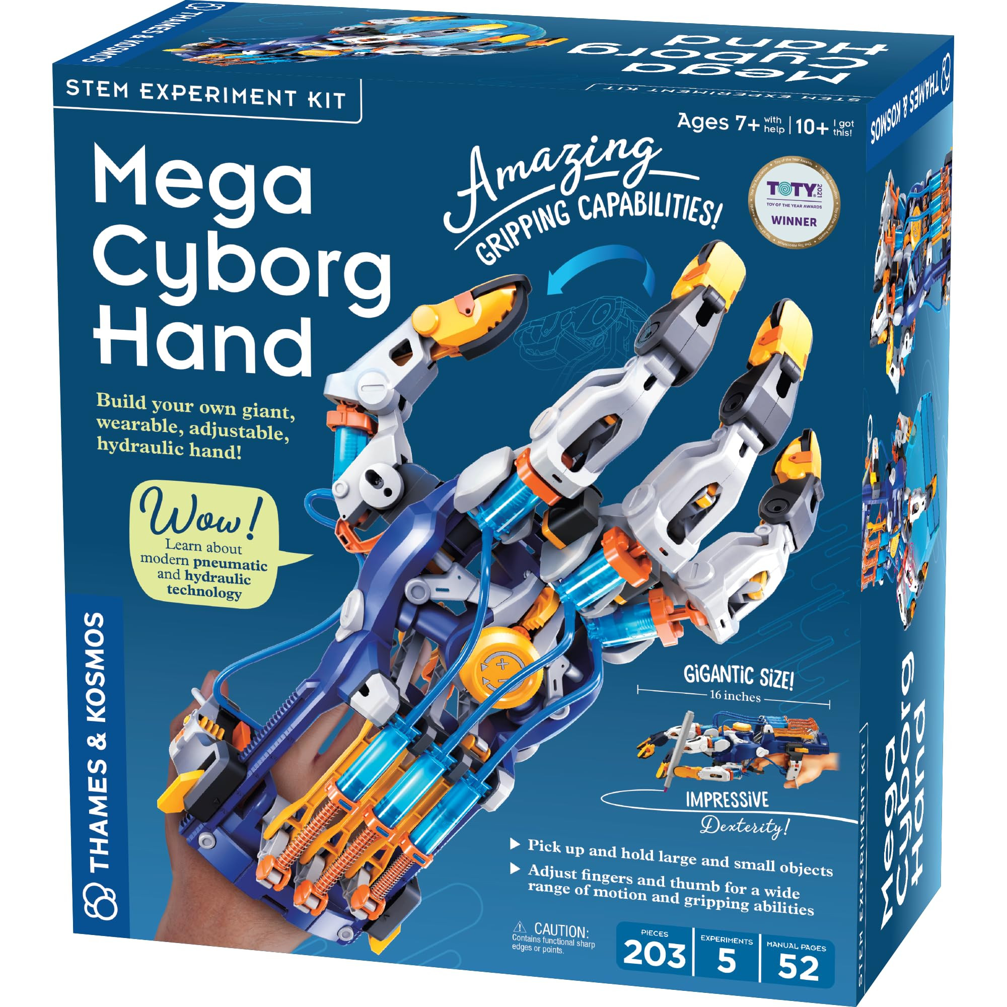 Thames & Kosmos Mega Cyborg Hand STEM Experiment Kit | Build Your Own GIANT Hydraulic Amazing Gri... | Amazon (US)