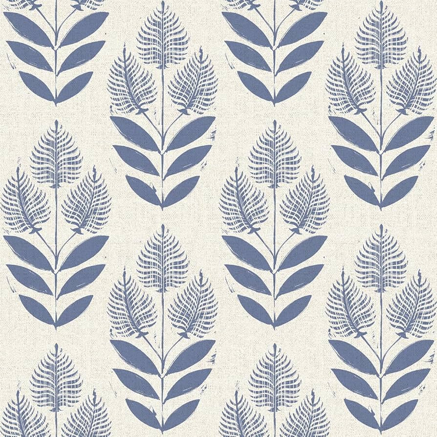 Navy Blue Tulip Floral Peel and Stick Wallpaper Vintage Leaf Boho Contact Paper for Cabinets Draw... | Amazon (US)