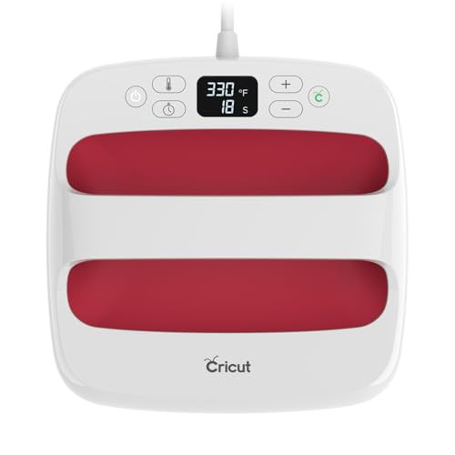 Cricut EasyPress 2 Heat Press Machine (9 in x 9 in), Ideal for T-Shirts, Tote Bags, Pillows, Aprons & More, Precise Temperature Control, Features Insulated Safety Base & Auto-Off, Raspberry | Amazon (US)