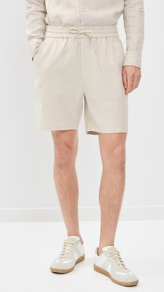 Drawstring Linen Shorts 7" | Shopbop
