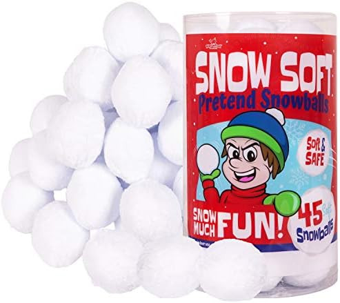 Narwhal Novelties Jumbo 45-PK Fake Snowballs For Kids I Best Indoor Snowball Fight Set I Artifici... | Amazon (US)