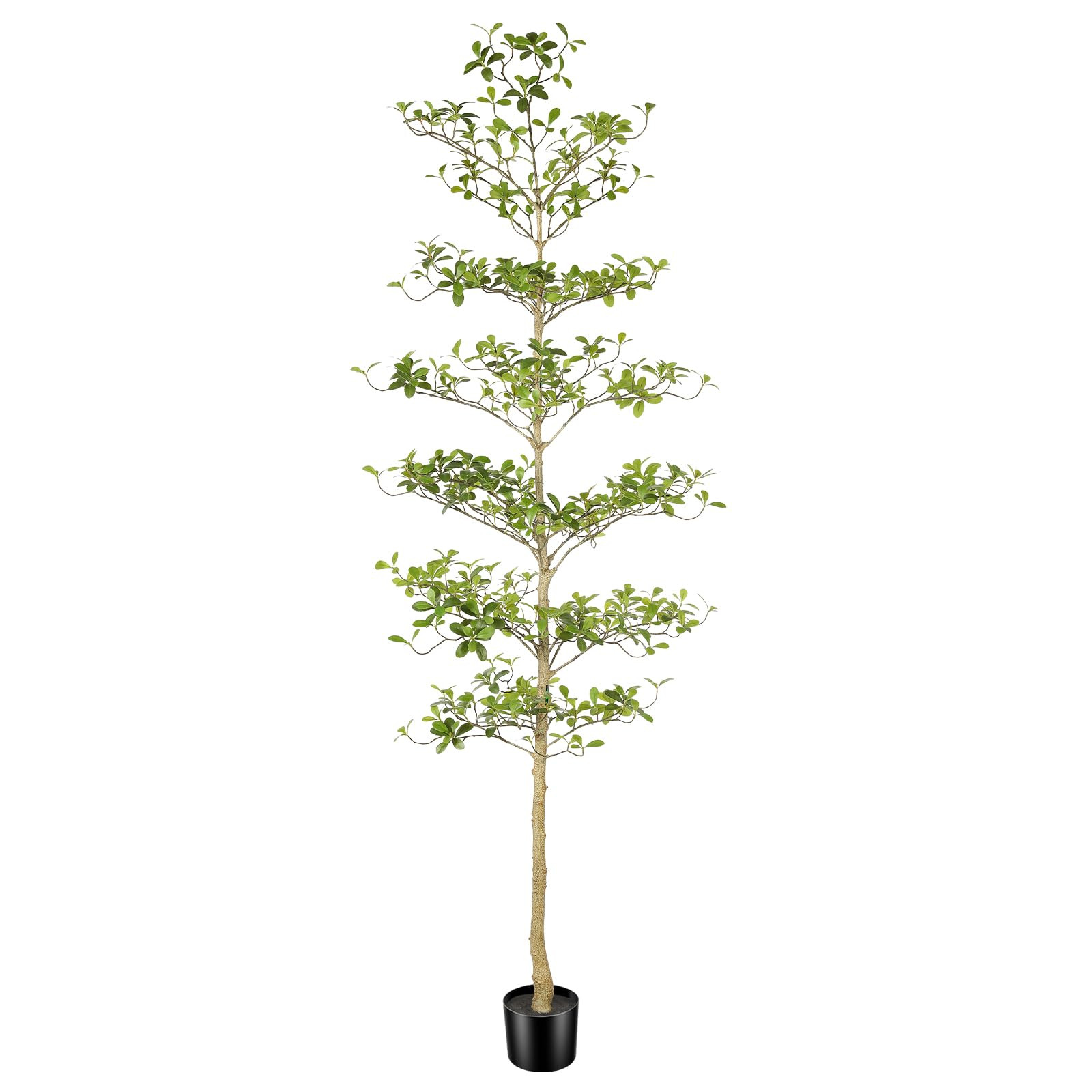 PHYTREE Black Olive Tree 7ft - Faux Black Olive Tree with Natural Trunk and Realistic Leaves - Re... | Amazon (US)