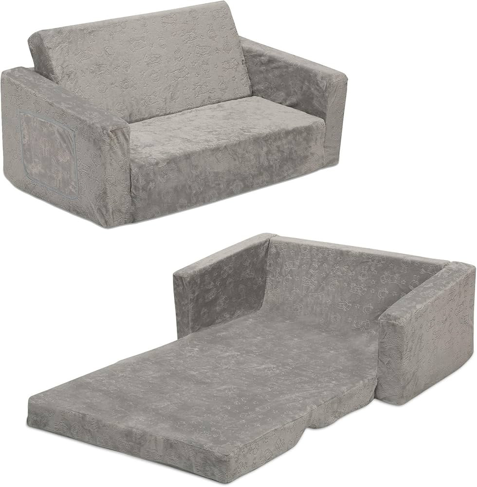 Delta Children Serta Perfect Extra Wide Convertible Sofa to Lounger, Comfy 2-in-1 Flip Open Couch... | Amazon (US)