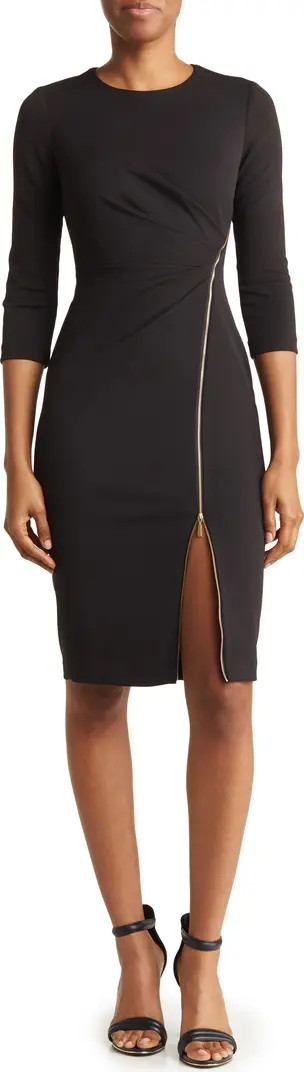 Ruched Zipper Sheath Dress | Nordstrom Rack