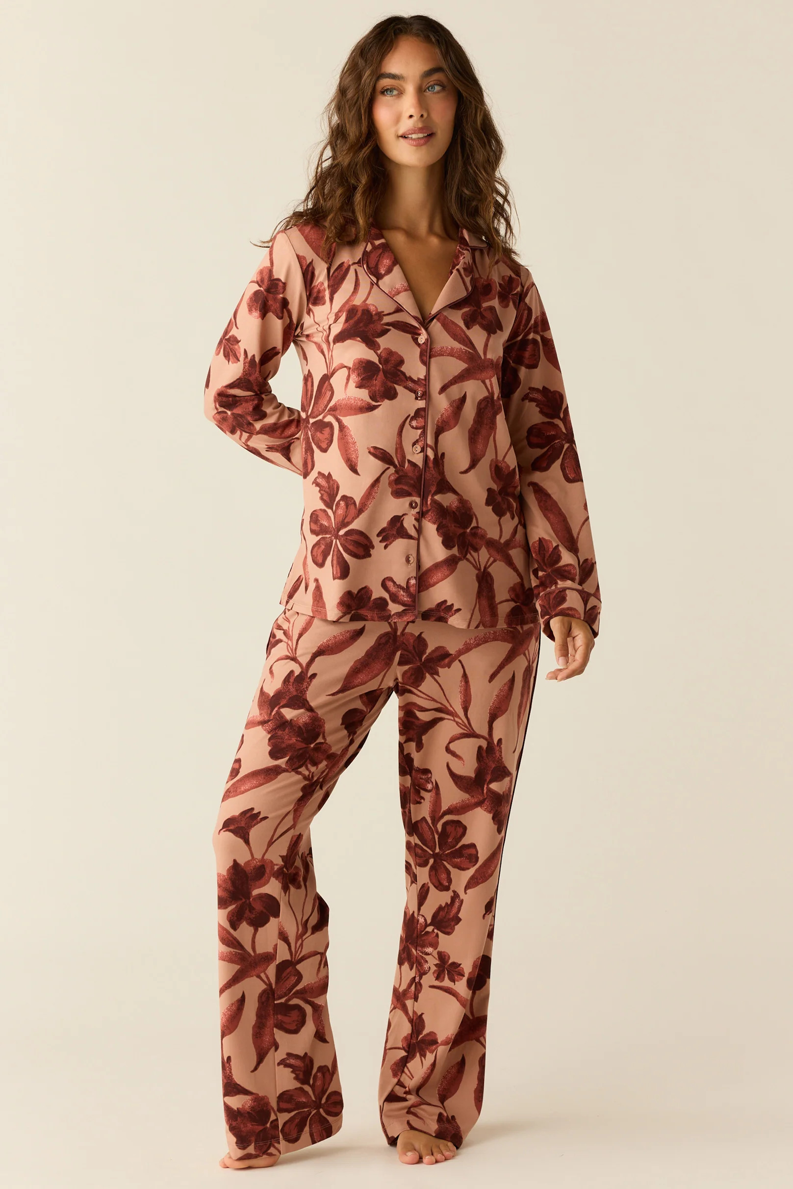 Winter Cloud Jersey PJ Set in Rosewood | MASONgrey