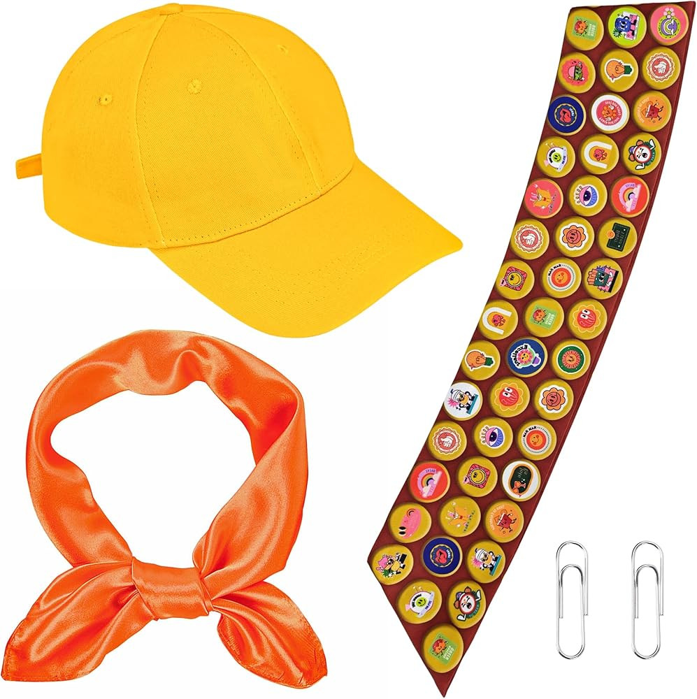 Scout Costume Set, Wilderness Explorer Costume Scout Accessories with Hat Sash Scarf for Adults M... | Amazon (US)