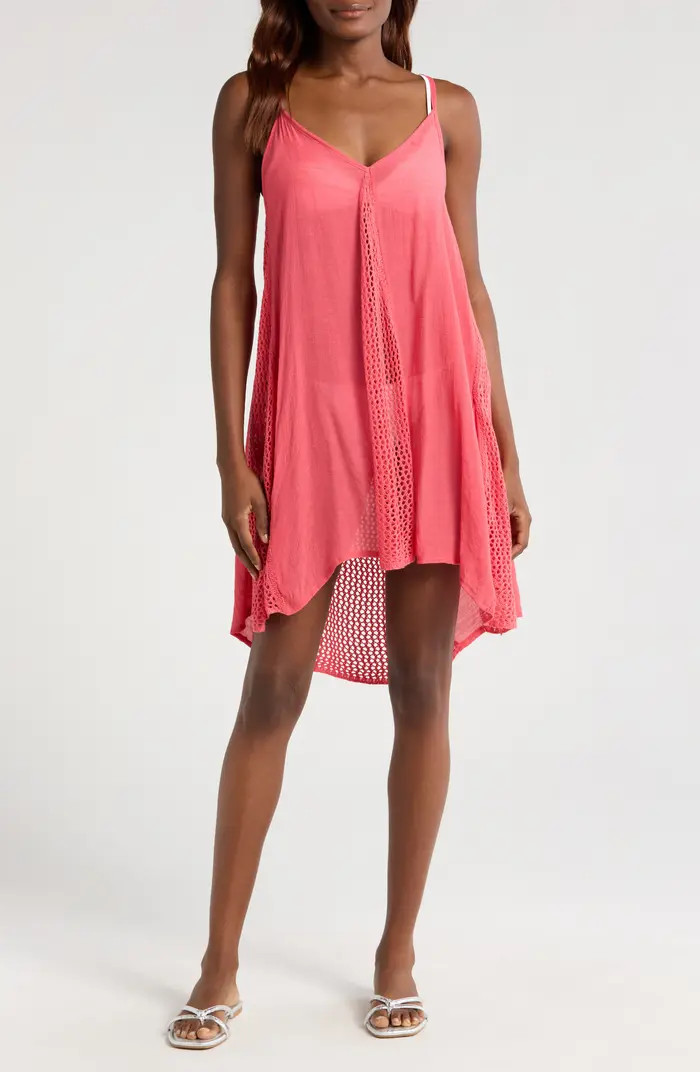 Open Stitch Sleeveless Cover-Up Dress | Nordstrom