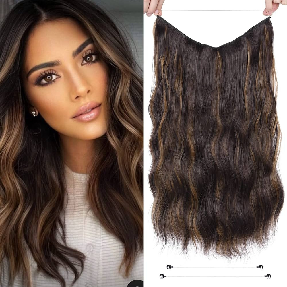 YOGFIT Wreathband Hair Extensions 1 Way Adjustable Headband Size Curly Wavy Wigs Invisible Secret... | Amazon (US)