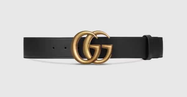 Leather belt with Double G buckle | Gucci (EU)