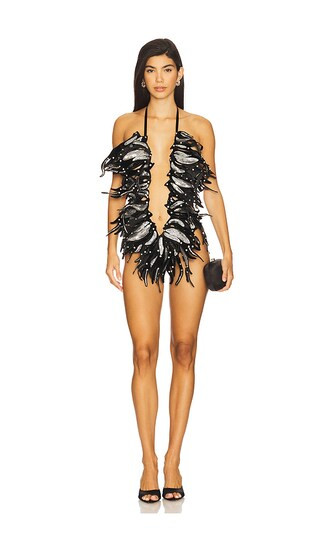 Liza Romper in Black | Revolve Clothing (Global)