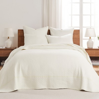 Cross Stitch Cream Queen Bedspread Set - Levtex Home | Target