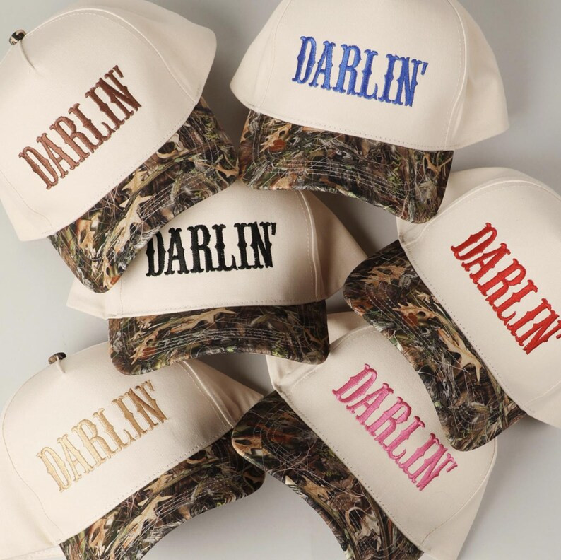 Darlin' Hat, Realtree Camouflage Darlin' Embroidery Trucker Hat, Camo DARLIN' Corduroy Baseball C... | Etsy (US)