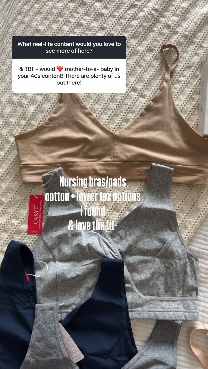 I’m stocking up on nursing bras/pads…for when baby boy comes next month.

All cotton, low-tox that I found on Amazon👏🏻

#LTKBump #LTKBaby #LTKOver40