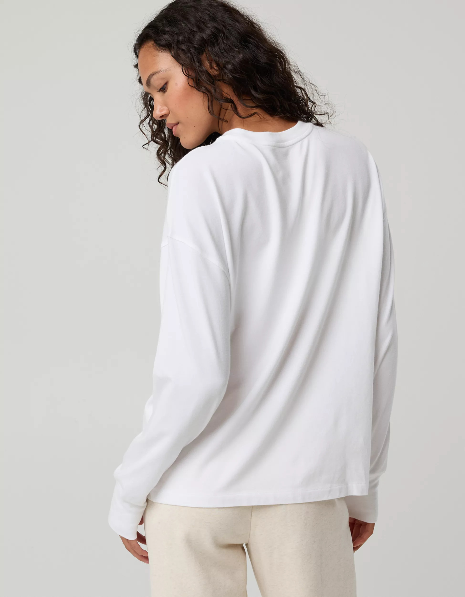 OFFLINE By Aerie Let's Stretch Long Sleeve Boyfriend T-Shirt | Aerie