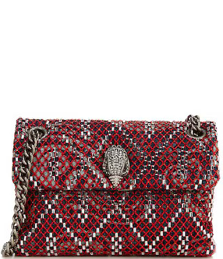 Kurt Geiger London Kensington Soft Mini Denim Red Overlay Crossbody Bag | Dillard's | Dillard's