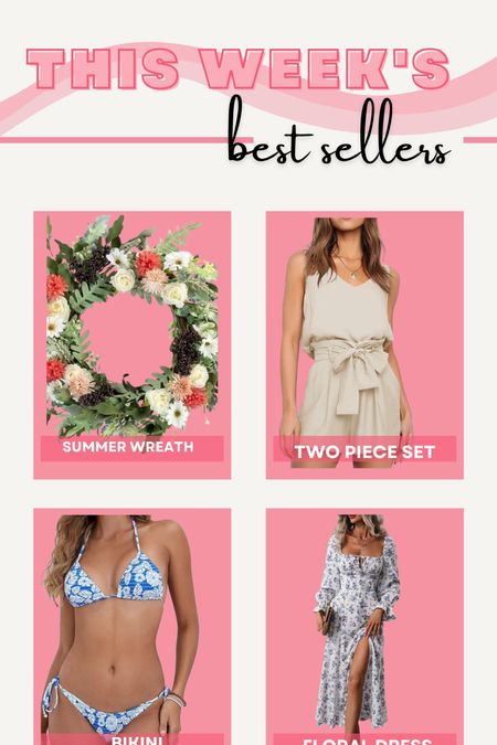 This week’s best sellers! Summer two piece set, floral bikini, floral dresses, summer wreath

#LTKFindsUnder100 #LTKStyleTip #LTKHome