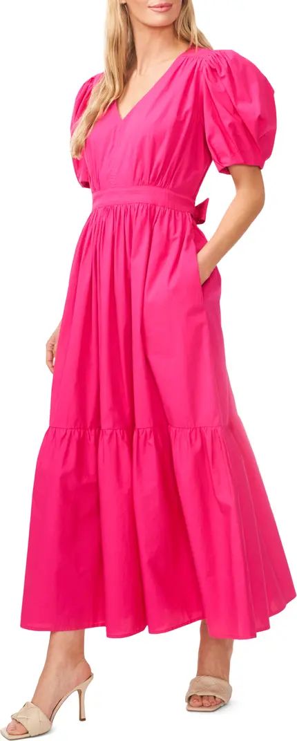 Puff Sleeve Cotton Maxi Dress | Nordstrom