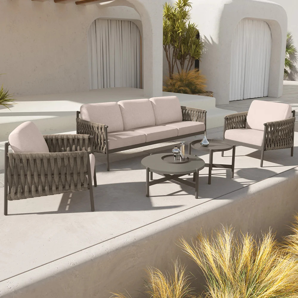 Arlend 5-Person Patio Conversation Set with Cushions | Wayfair North America