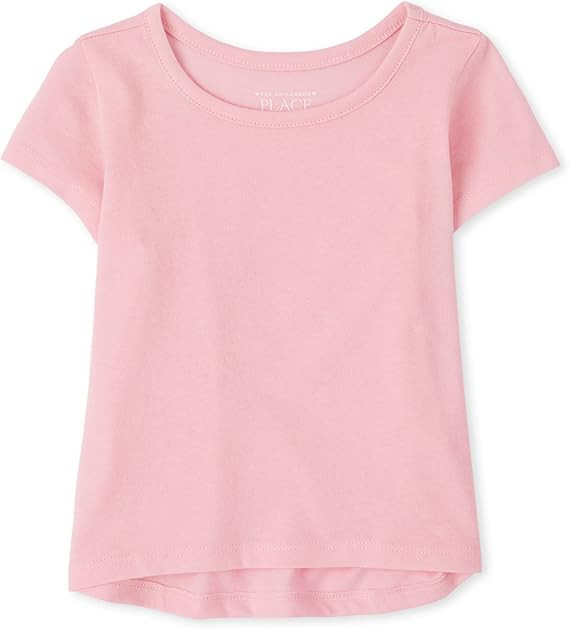 The Children's Place Baby and Toddler Girls High Low Basic Layering Tee | Amazon (US)