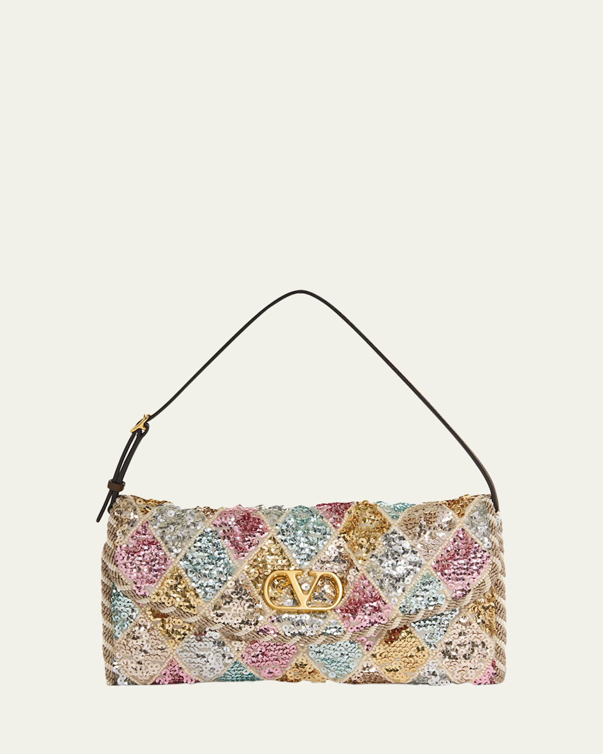 Vain Small Diamond Sequin-Embroidered Shoulder Bag | Bergdorf Goodman
