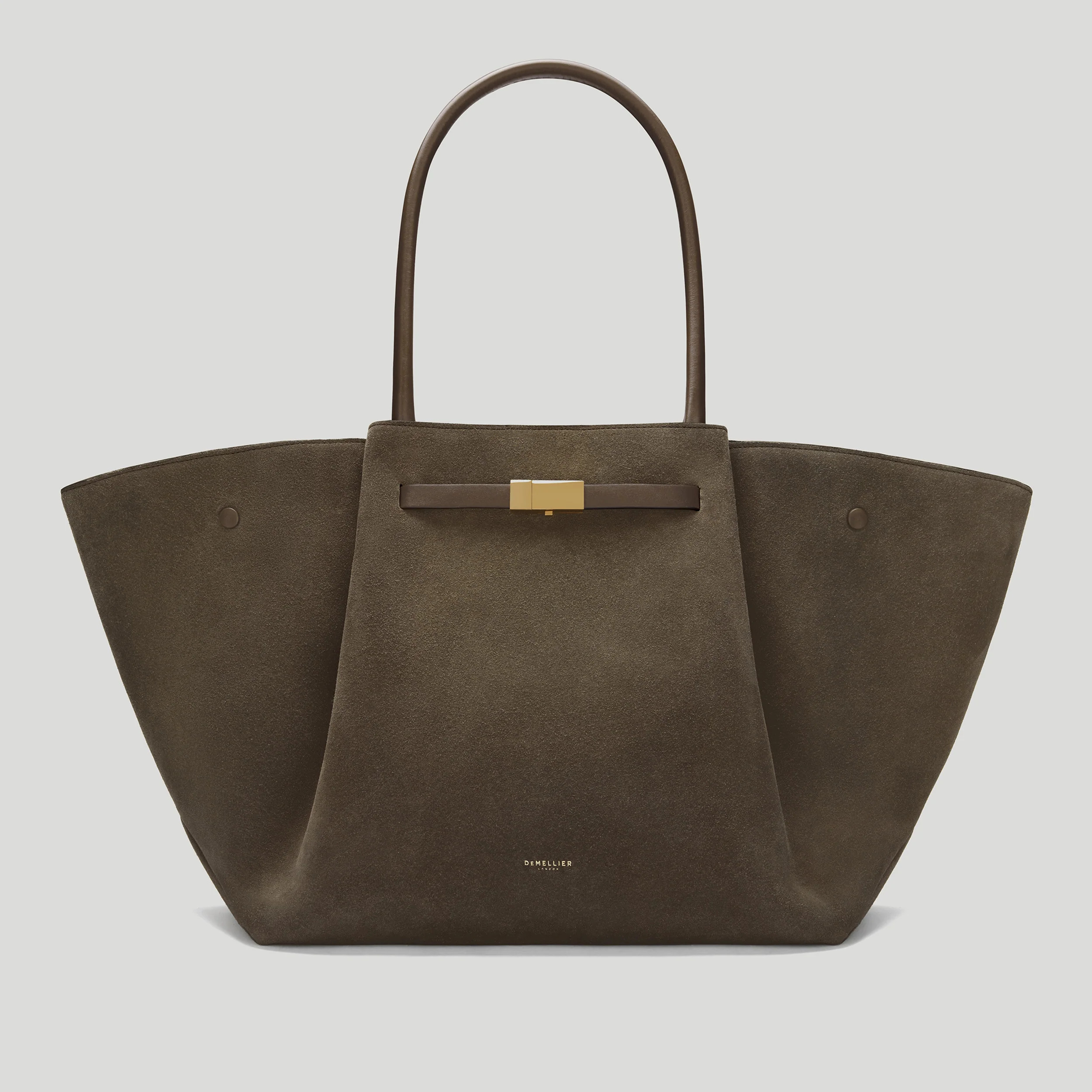 DeMellier The New York in Hazel Suede & Hazel Smooth Leather Shoulder bag | DeMellier