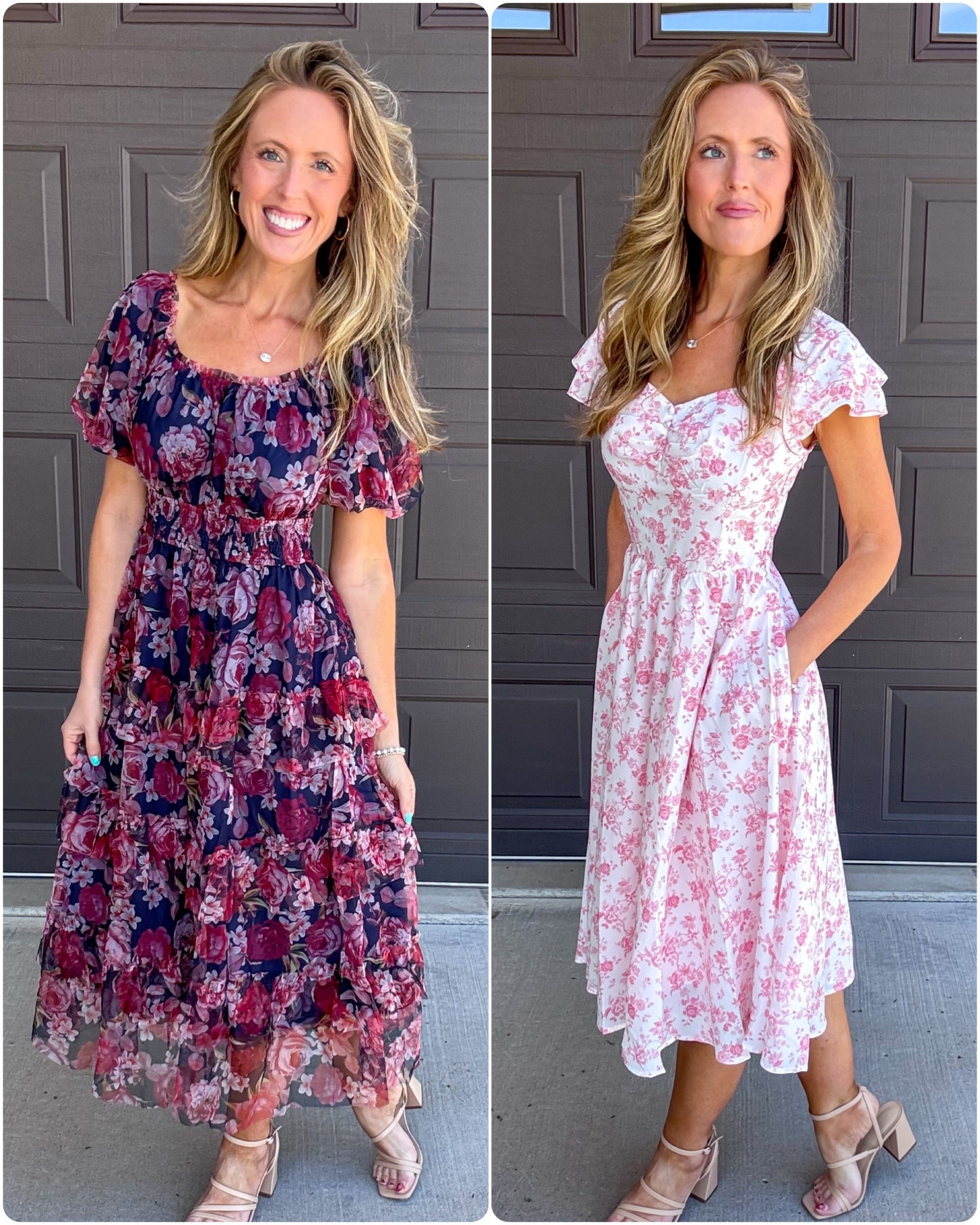 Summer wedding guest dress inspiration! 💕 Loving both the navy/pink mesh tiered dress and the pink floral dress with the sweetheart neckline! Wearing a small in both.

As an Amazon Influencer I earn commission on qualifying purchases.

Navy/pink floral print dress, pink floral print maxi dress, spring dresses, summer maxi dresses, adorable dresses, mom style, graduation dresses, wedding guest dress for summer

#LTKMidsize #LTKOver40 #LTKootd